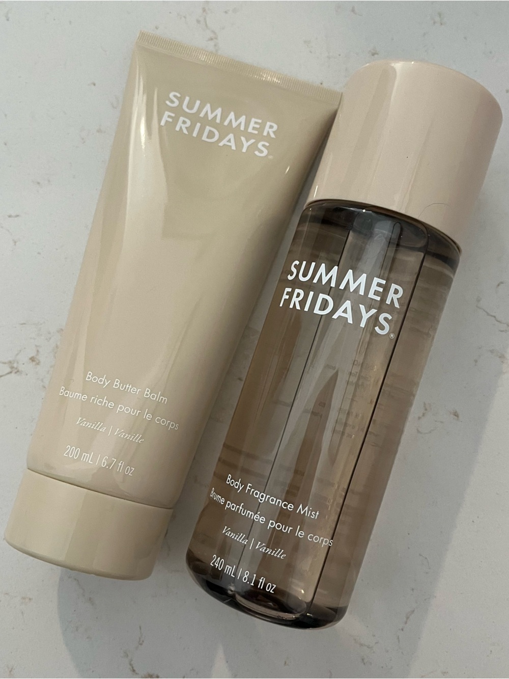 Summer Fridays Body Fragrance Mist + Body Butter Balm Duo Vanilla